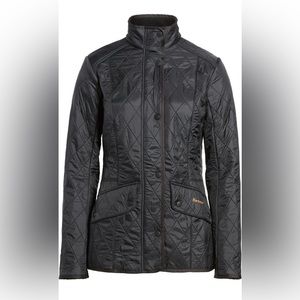 BARBOUR Black Quilted Fitted Jacket SIZE US 8